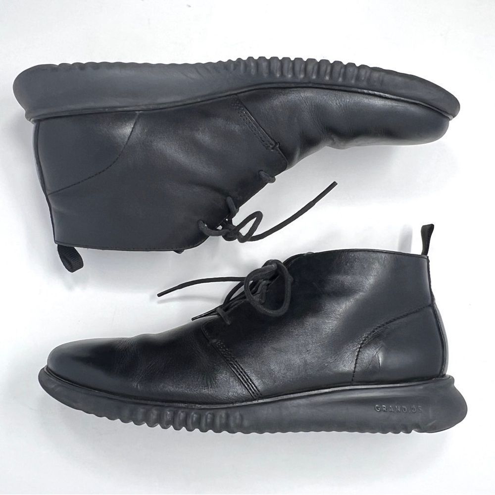 Cole Haan 2.Zerogrand Black Leather Chukka Boots Lace Up Men’s 10.5M - Picture 4 of 9